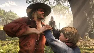 Jack and Micah Fight in Camp - Red Dead Redemption 2