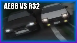 INITIAL D - AE86 VS R32 [HIGH QUALITY]