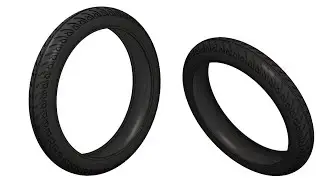Cad modeling of  Bike tyre in solidworks