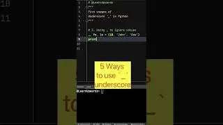 underscore usage in python