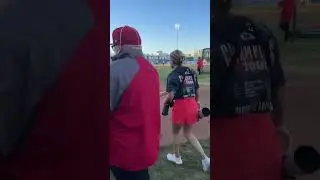 Louis Rees-Zammit Nails A Home Run At Charity Softball Game ⚾️ #nfl #nflukire #shorts
