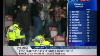 Young Millwall fan clashes with the Polis