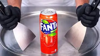 Fanta Apple — Ice Cream Rolls | Satisfying Visual ASMR