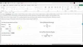 Chapter 11 Problem 14 CFIN7 Excel