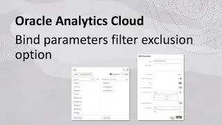 Bind parameters filter exclusion option in Oracle Analytics
