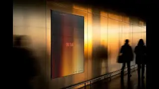Framed Glass Poster Mockup Graphic Download