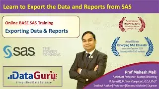 Exporting SAS Data & Reports | Lecture  #6 | Proc Export & ODS | BASE SAS TRAINING