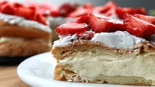 Choux Pastry Cream Cake | Pâte à Choux easy homemade recipe!