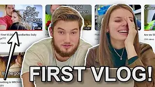 REACTING to our FIRST VLOG!!!