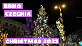 [4K] 🇨🇿 #Brno, Czech Republic | #Christmas 2023 🎄🎄🎄🎡 Christmas market | Náměstí Svobody | Zelný trh