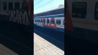 🇷🇺Прибытие размалёванного ЭП2Д-0216 "Ипподром-Москва" на станцию "Выхино" Рязанского направления МЖД