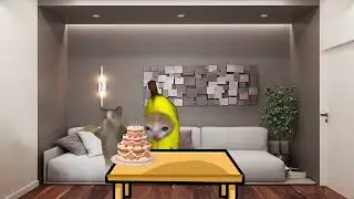Happy cats celebrating birthday