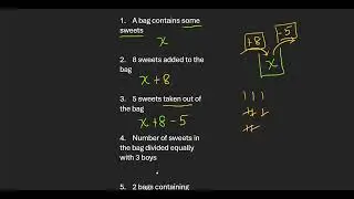 Writing Basic Expressions with Variables Part 2