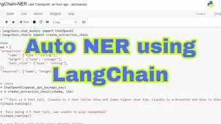 NER extraction using LangChain and LLMs codes explained