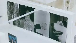 Prepping gallery projections for MoMA's 