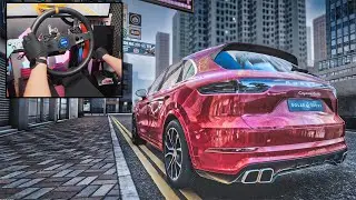 2021 Porsche Cayenne Turbo : Test Drive Unlimited Solar Crown on steering wheel