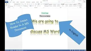 MS Word [Font Size, Colour, Theme, Bold, Italic, Underline & Effects] In English