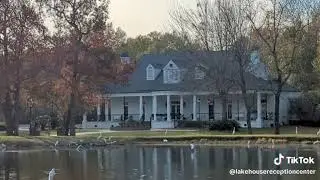 63 white cranes in our lake!! Baton Rouge Wedding Venue