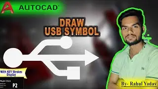 How to draw/Draft USB Symbol in AutoCAD |HINDI|