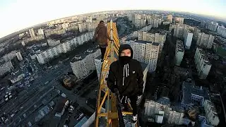 НЕ УДАЧНЫЙ ПОБЕГ ОТ ОХРАНЫ | ПРИНЯЛА ПОЛИЦИЯ | ЗАЛАЗ НА САМЫЙ ВЫСОКИЙ  КРАН Сергей Форостенко