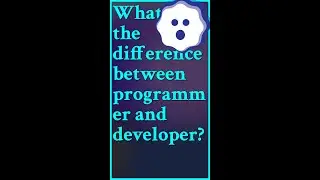 I view the set of programmers as a subset of the set of developers. A user interface dev... 