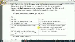 What is difference between .pst and .ost || .pst vs .ost || pst और ost मे क्या अन्तर होता है