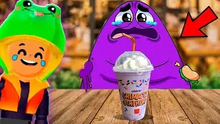 ¡GRIMACE TOMA un GRIMACE SHAKE! 😂 TROLLEAMOS A GRIMACE de MCDONALDS *sale mal* 🐸 SIMBA