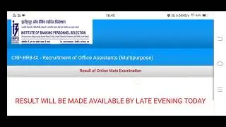 ibps rrb office assistant result || #ibps rrb result|| #sscnews #uppscnews#