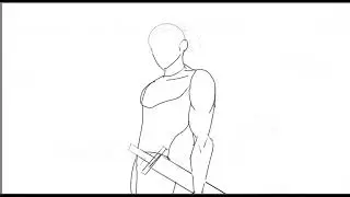 Guy with a sword (2D animation test) #shorts