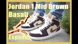 Detalles y En-Pie del JORDAN 1 Mid CAFE Brown Basalt
