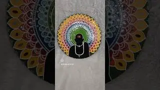 Most Awaited Swami Samarth Lippan Artwork 🙏 #lippanmirrorart #lippanartdesign #swamisamarth #swami
