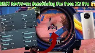 BEST M416+6x Sensitivity For Poco X3 Pro 🔥 | Sprays Like Hacker 😱|HUSNAIN GAMING|