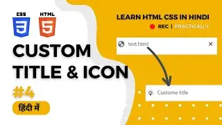 How to set logo in title bar | HTML | Change logo and title in title bar