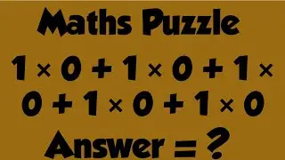 Amazing Maths Puzzle || How to solve maths puzzle || Logic Maths