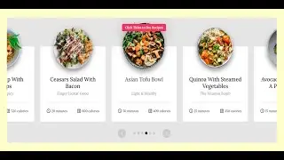 Food Recipe Carousel Template || Slider Revolution 6