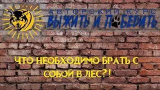Минимальный набор, который я беру с собой в лес