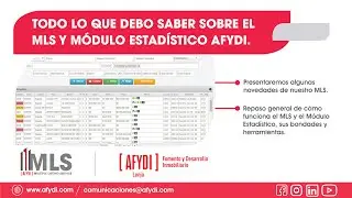 TODO LO QUE DEBES SABER DEL MLS Y MÓDULO ESTADÍSTICO - AFYDI