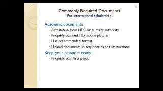 Documents for Scholarship