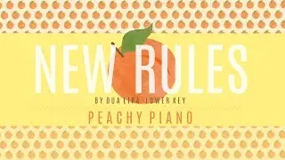 New Rules - Dua Lipa (Lower Key) | Piano Backing Track