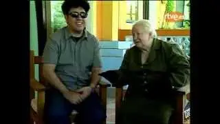 Pedro Almodóvar con su madre