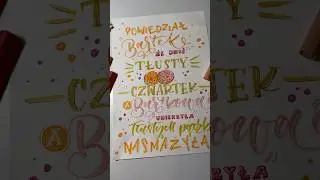 Lettering - powiedział Bartek, ze dziś tłusty czwartek