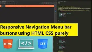 Responsive Navigation Menu bar buttons using HTML CSS purely