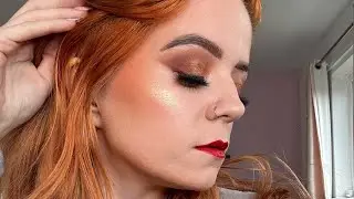 Smokey glam red lip makeup tutorial