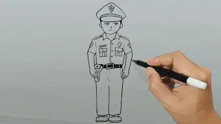 Police Drawing - How to Draw A Policeman Easy