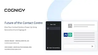 Cognigy Webinar: The Future of Contact Centres Leveraging Generative AI