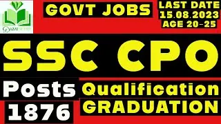 SSC CPO 2023 NOTIFICATION I SSC CPO I SSC CPO SI 2023 VACANCY I #ssccpocoaching #ssicpobatches
