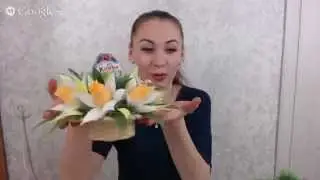Anna Tumurova Easter composition of candies with kinder