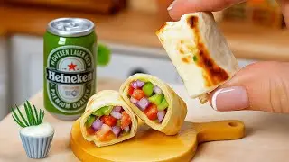 The most delicious Mini Shawarma with Chicken 🌯 Cooking Small Food! 🤩Mini Kitchen