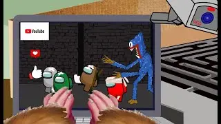 YouTube блоггер Хомяк снимает опысные видео с лабиринтом для Huggy Wuggy и Among Us