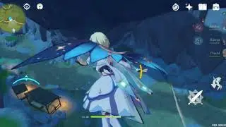 Obtain Floating Hidden Anemoculus below the Sharp Cliff~ (Genshin Impact Gameplay)